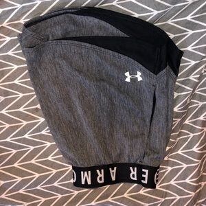 Ladies UA athletic shorts with pockets